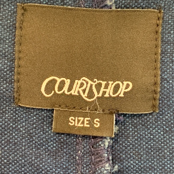 COURSHOP  Unique long lightweight jacket . Blue and grey Cotton.Size :S - Picture 4 of 8